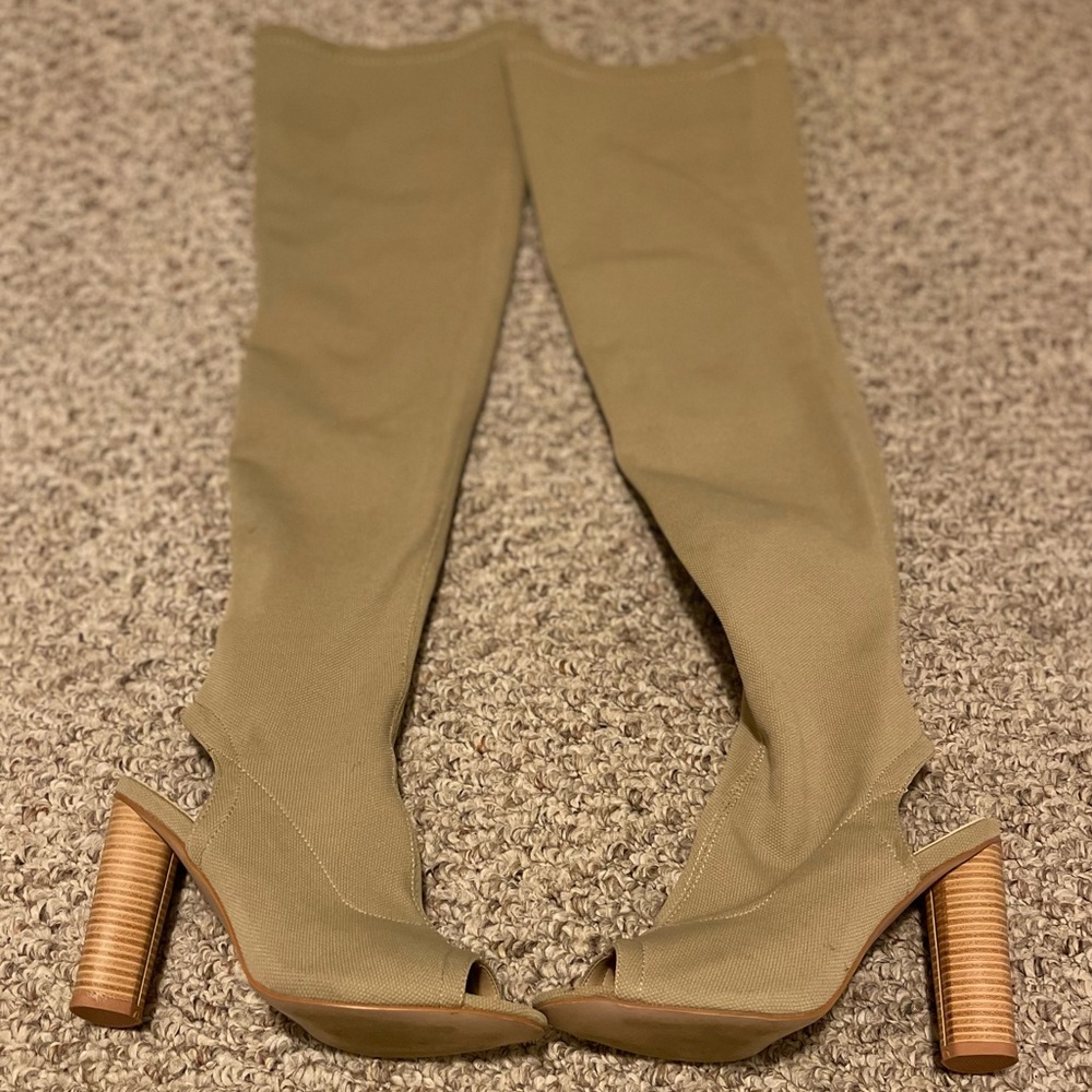 Nude Thigh High Boots , Thigh High Boots , Nude Boots… - Gem